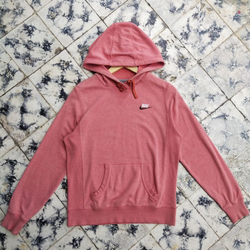 NIKE SMALL SWOOSH SOFT PINK Y2K HOODIE