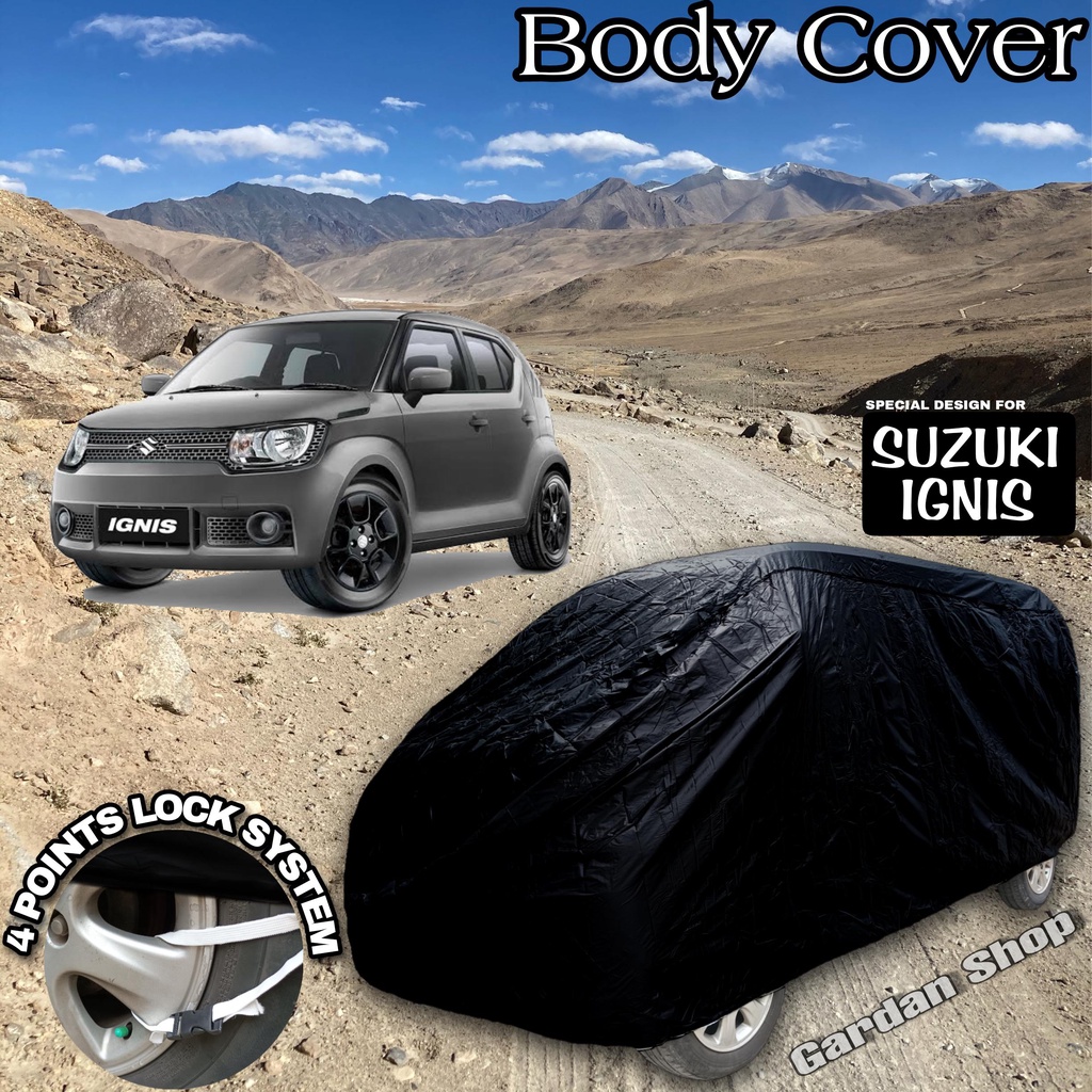 Sarung Mobil SUZUKI IGNIS Hitam POLOS Body Cover Suzuki Ignis Full Black