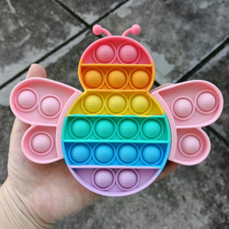 Mainan Viral Pop it Fidget Rainbow, Pop it viral, Mainan pop it, Fidget toys-bee rainbow