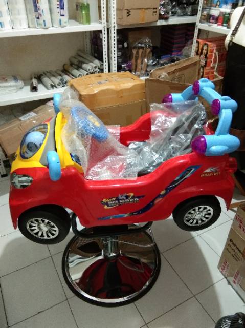 Kursi barbershop anak mobil mobilan hidrolik import kursi potong gunting pangkas rambut