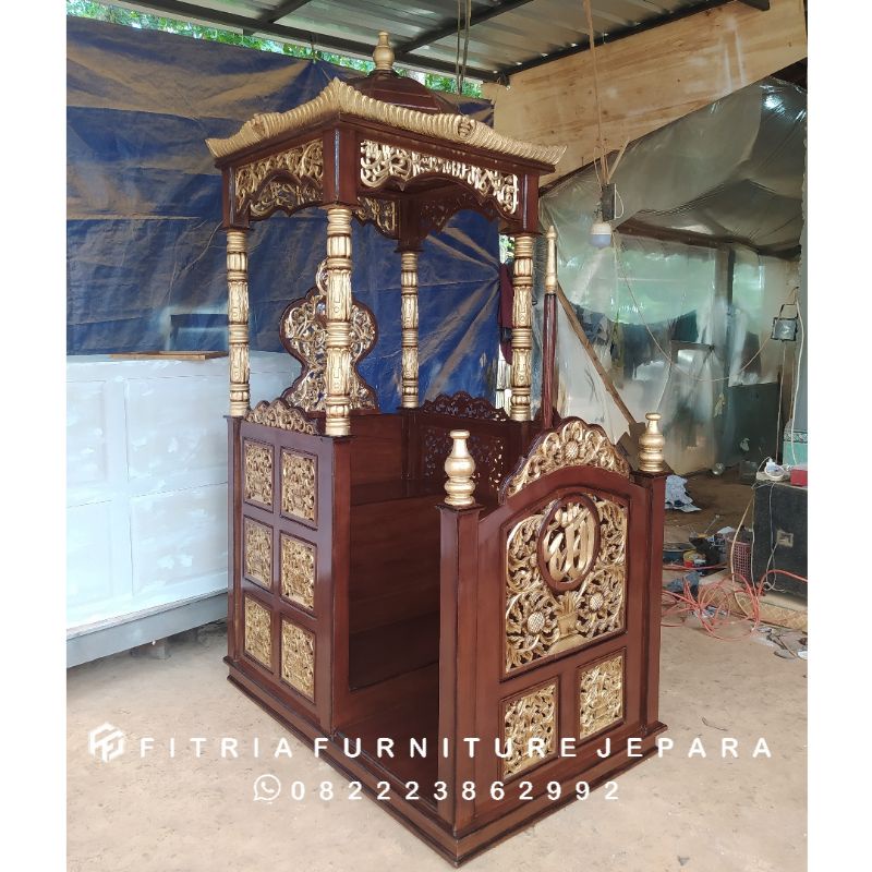 mimbar kubah jati jepara minar jati mimbar masjid jepara mimbar ukir