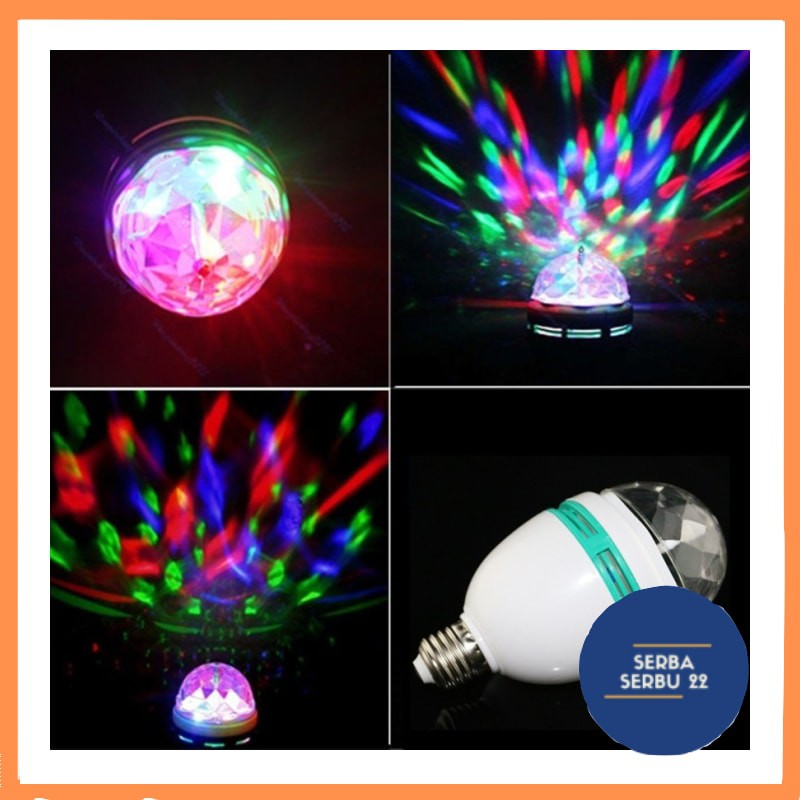 Lampu Disko Full Warna Led Putar Rainbow / lampu LED disco putar 360 Perlengkapan rumah Warna warni