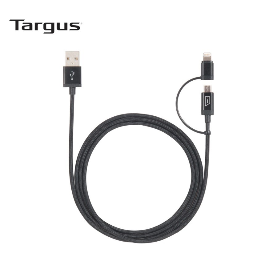 Kabel Data Targus ACC99510 2in1 USB A to Lightning &amp; Micro USB - Black