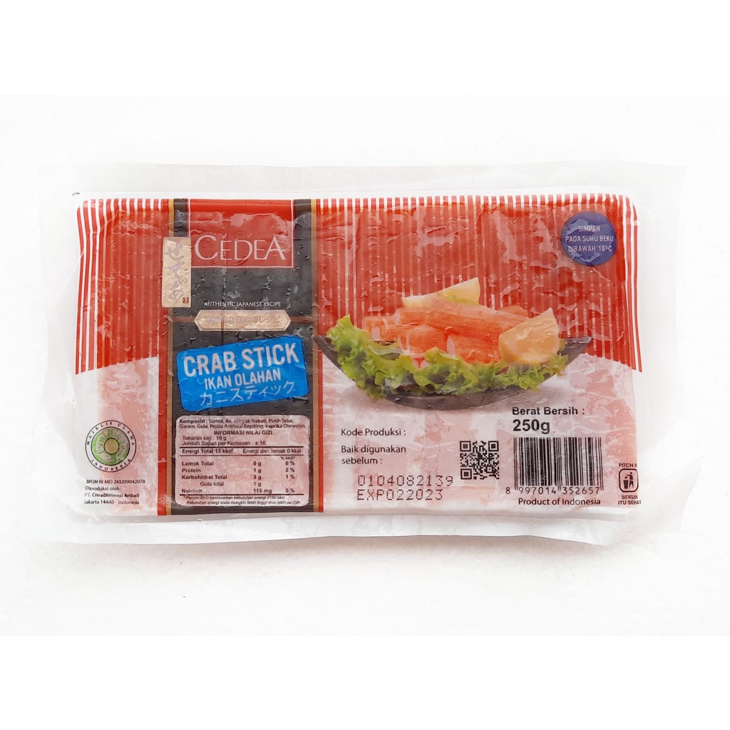 

CEDEA Crab Stick 250 gram isi 16 Pcs