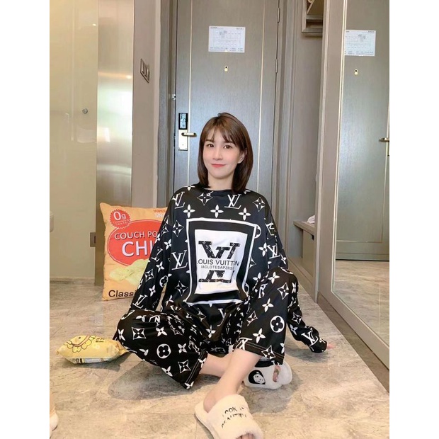 WM - Piyama PP Import Murah / piyama pp / piyama wanita / piyama cewek / piyama murah / piyama-Black LV