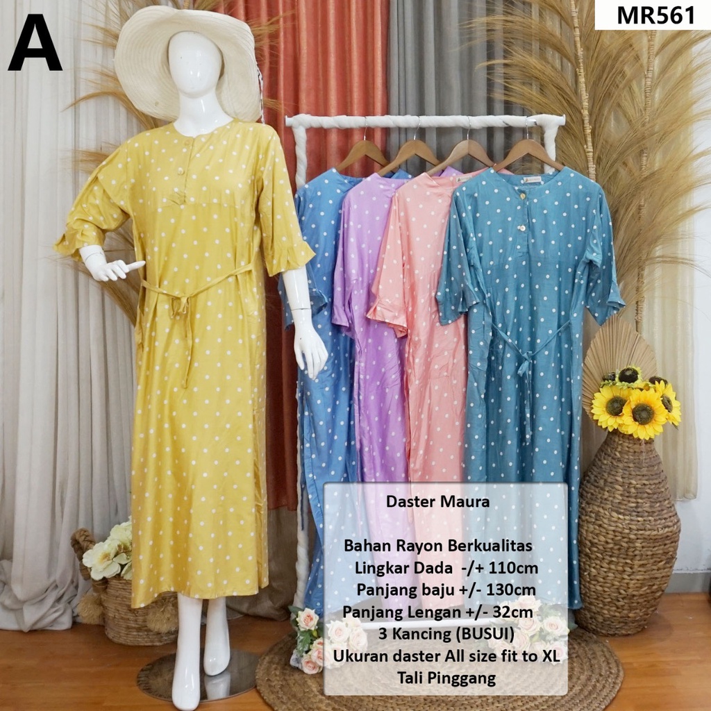 DASTER MAURA + AINA TERBARU Longdress, Lengan raglan 3/4 size fit to XL MR #dastermurah #homedress #daster terkini-5