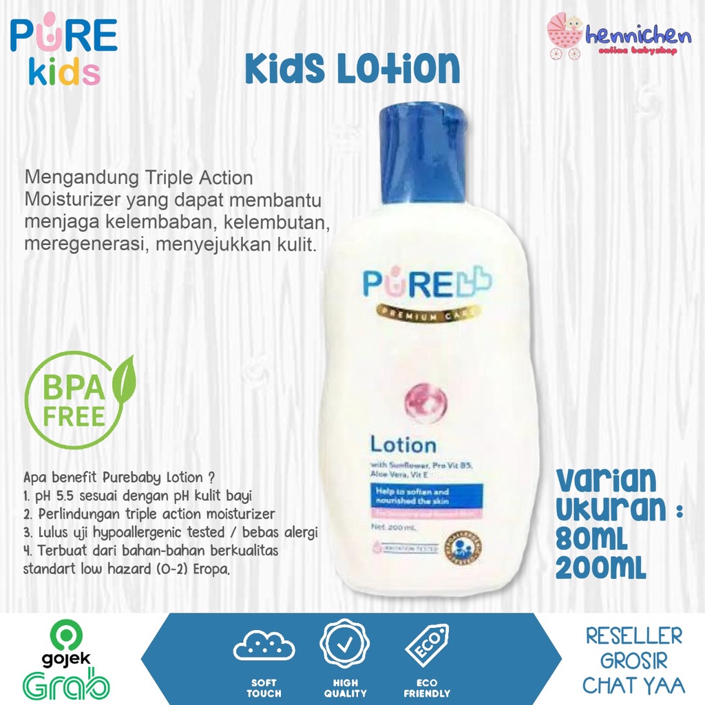 Pure BB Baby &amp; Kids Lotion 200ml