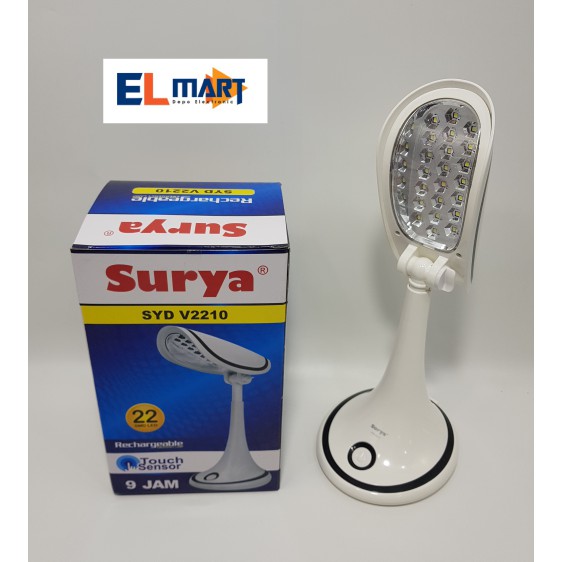 surya lampu meja emergency rechargeable SYD V2210/lampu belajar LED