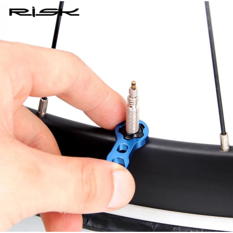 Risk Baut Mur Pentil Presta + Kunci Tool Valva Nut Presta Mur Pentil Kecil Sepeda Roadbike MTB Seli