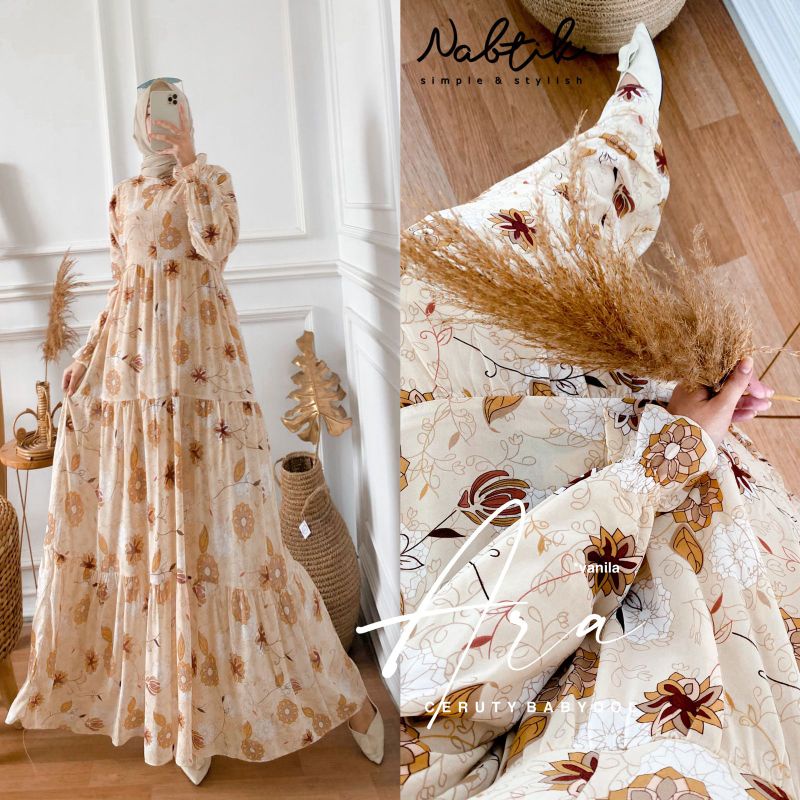 Dress Ara Ori Nabtik  / Gamis Original Nabtik Terbaru