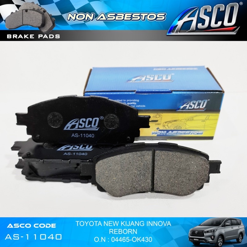 Brake Pad Kampas Rem Depan Set Inova Reborn ASCO AS-11040