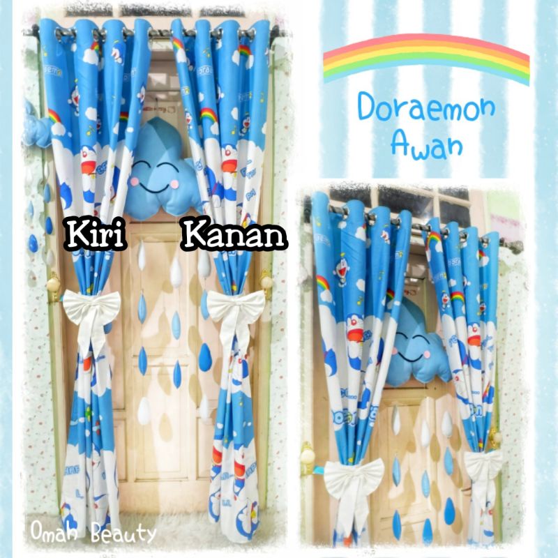 Gorden Doraemon Awan/Biru Putih/Kartun Karakter/Ring Smokering/Murah Termurah/Minimalis/modern
