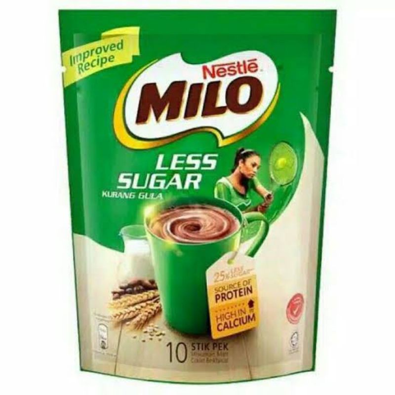 

MILO 3IN1 INSTANT DRINK LESS SUGAR ISI 10 SACHETS