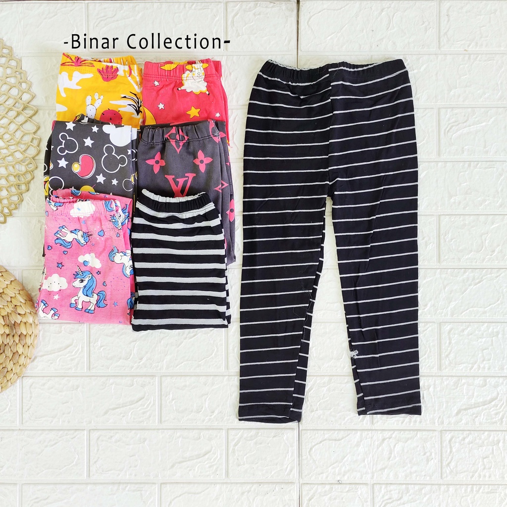 SYD 05- Celana legging leging anak cewek  motif 2-3 tahun pantai spandek / kolor bawahan perempuan harian murah lucu adem