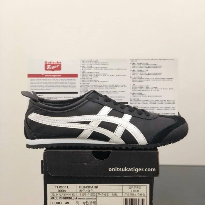 Promo Onitsuka tiger Mexico 66 Original Black White - Hitam, 39 Include box