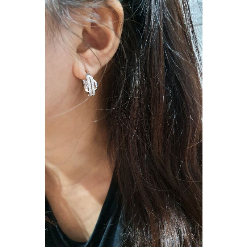 Anting Premium Lapis Silver925 perak Mata kilau Mata kilau Premium Quality 9928