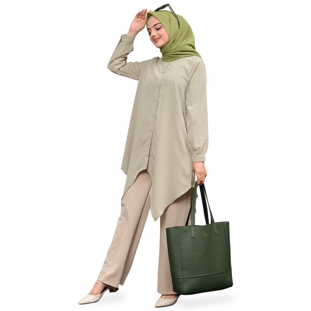 Amy Tunik Atasan Muslim Wanita Motif Bunga