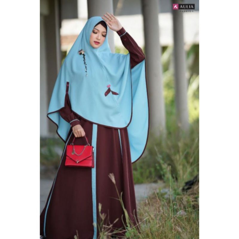 GAMIS SET AULIA KANAYA CHOCOLATE ICE BLUE