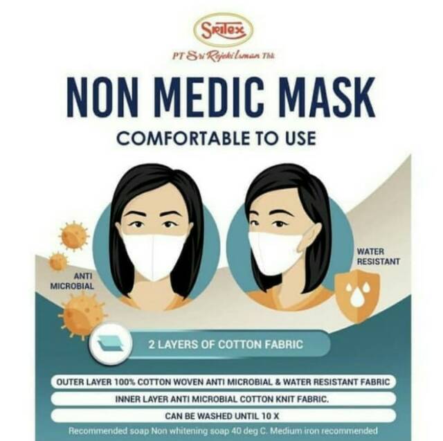 READY MASKER SRITEX NON MEDIS 2 LAPISAN