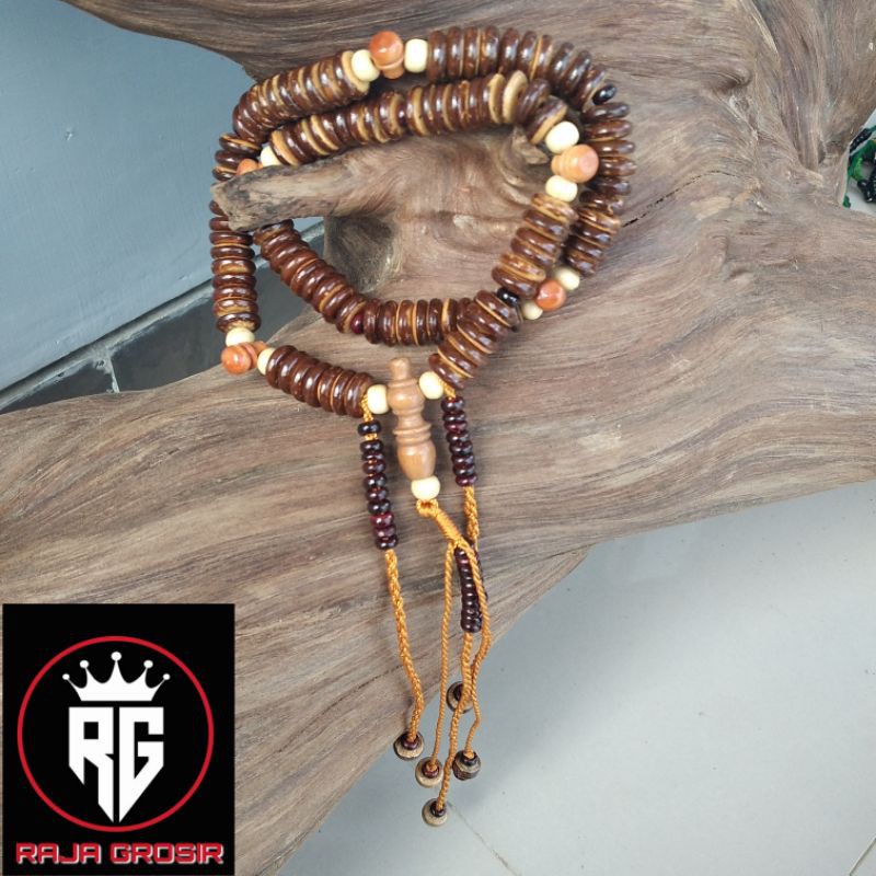 tasbih tijani tempurung / batok kelapa model tipis KS 736