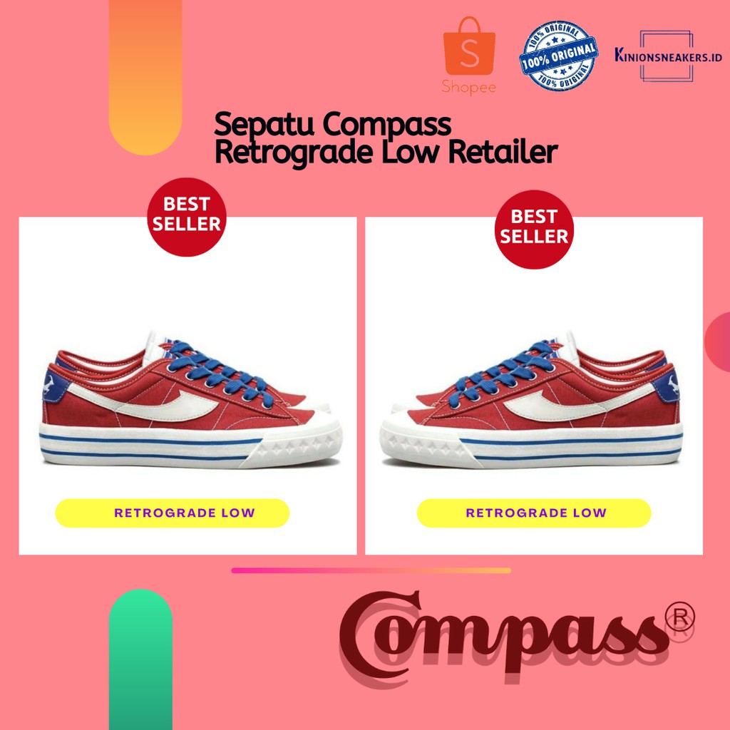 [ORIGINAL] Sepatu Compass Retrograde Low Retailer