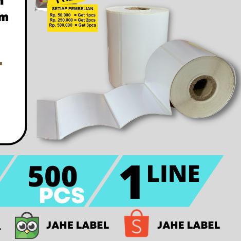 

♖ STIKER LABEL BARE 100x70mm LABEL SEMICOATED 10X7 CM 500 PCS ♛