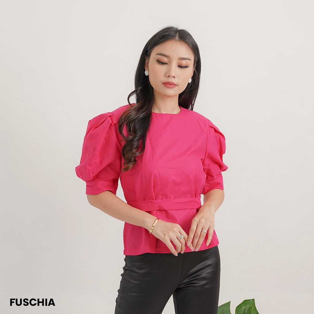 Blouse Renda Lengan Balon Rabuya Top Atasan Wanita