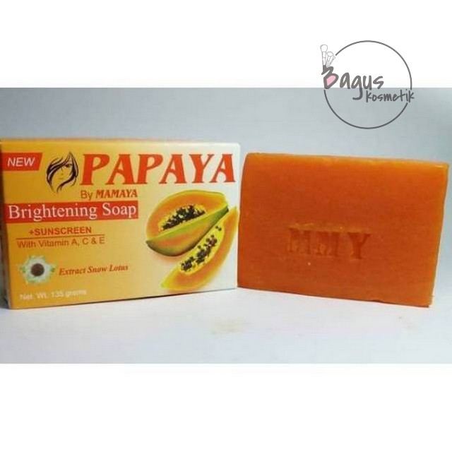 ⭐BAGUS⭐ SABUN PAPAYA BPOM ORIGINAL BY MAMAYA | Sabun Batang Sunscreen Arbutin Collagen 70 135