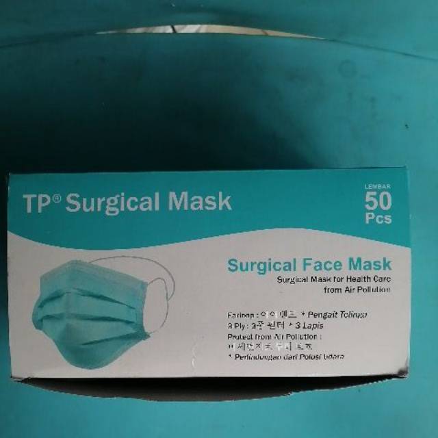 Masker hijab medis TP. Surgical mask 3 ply earloop hijab @ 50 pcs