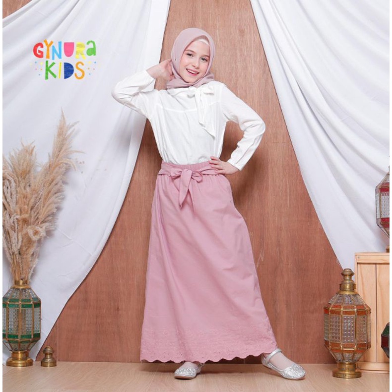 Rok anak bordir katun gynura kids