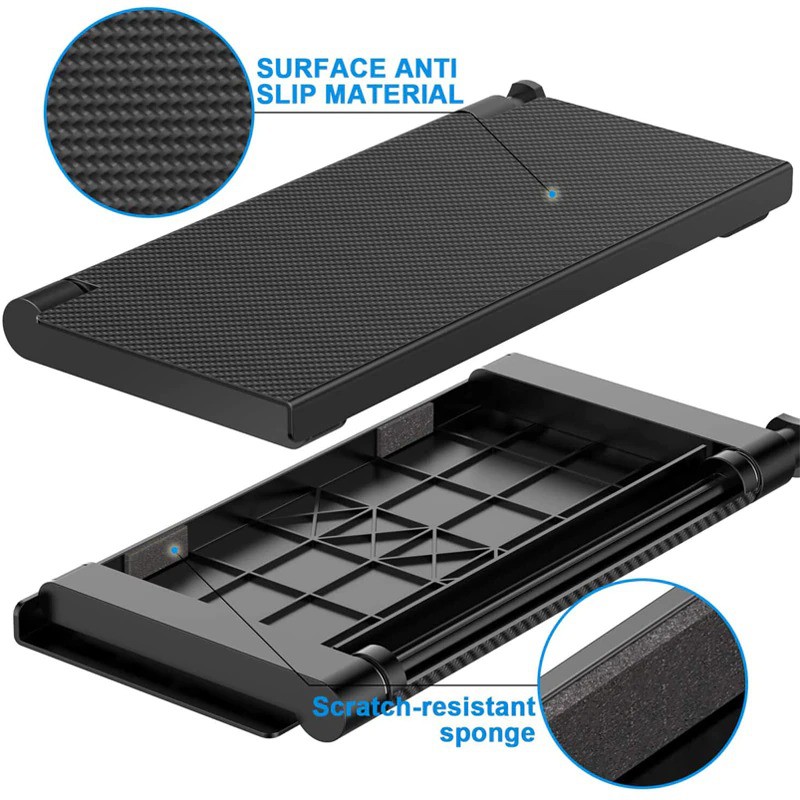 Holder Remote Rak Ambalan Belakang TV Top Shelf Monitor Screen Caddy
