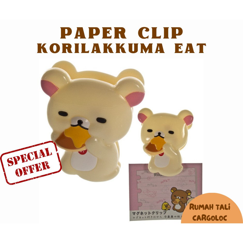 

Paper Clip Magnet KORILAKKUMA EAT Klip Kertas