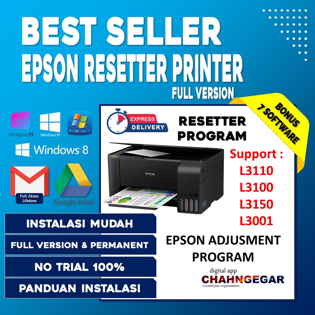 Software Resetter Epson L3110, L3100, L3150, L3001 dan Cara Menggunakannya | Aplikasi Reset Printer Epson