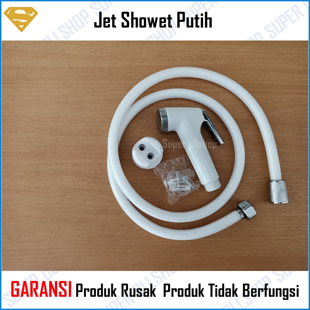 Jet Shower Spray Bidet Putih / Jet Shower Kloset Toilet Closet Cebok WC Semprotan Duduk Kamar Mandi Ringan Putih