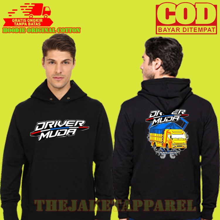 jaket hoodie driver muda / jaket jumper driver muda / sweater driver muda