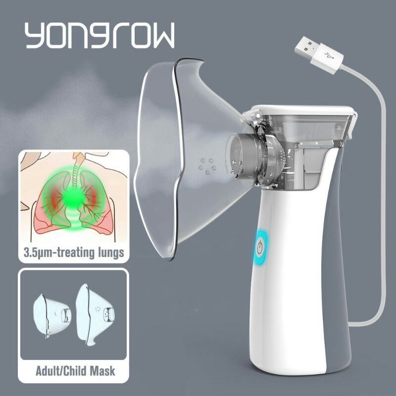 Yongrow Alat Terapi Pernafasan Asma Nebulizer Inhaler Atom Anak Dewasa n2aa