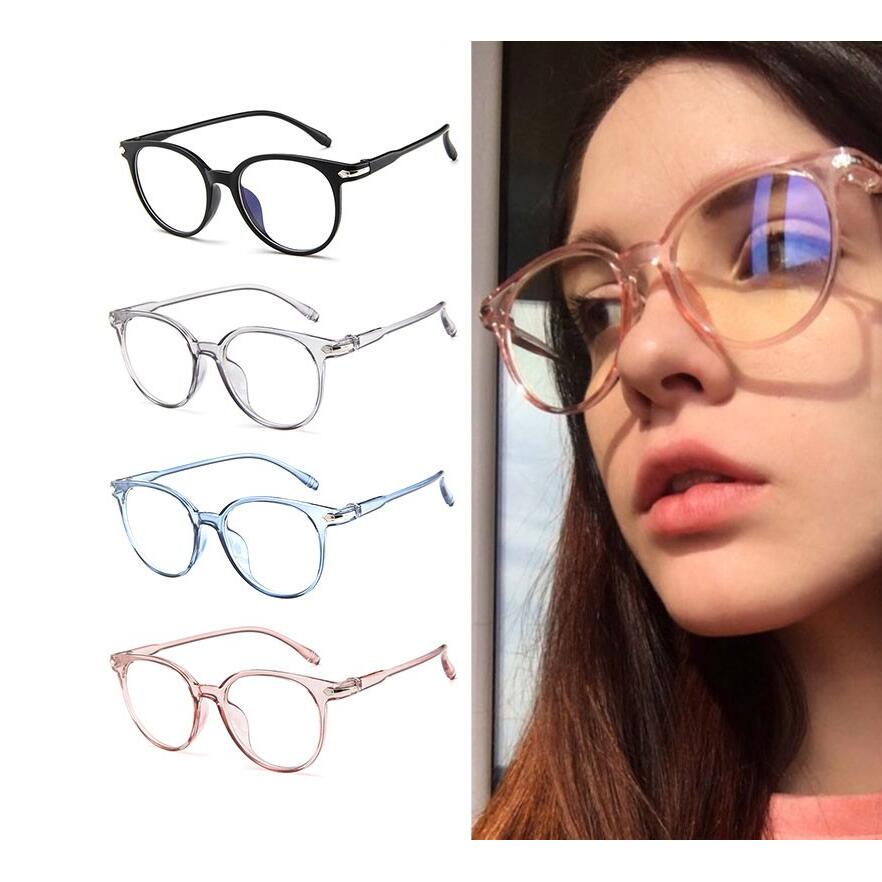 Blue Light Blocking Filter Glasses Anti Eyestrain Decorative Computer  Unisex Round  Eyeglasses