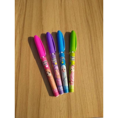

PULPEN MUSLIM GIRL HIJAB PENA PEN GEL TINTA MURAH UNIK LUCU READY STOCK GROSIR