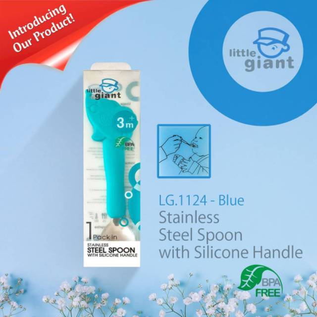 Little Giant Stainless Steel Spoon with Silicone Handle