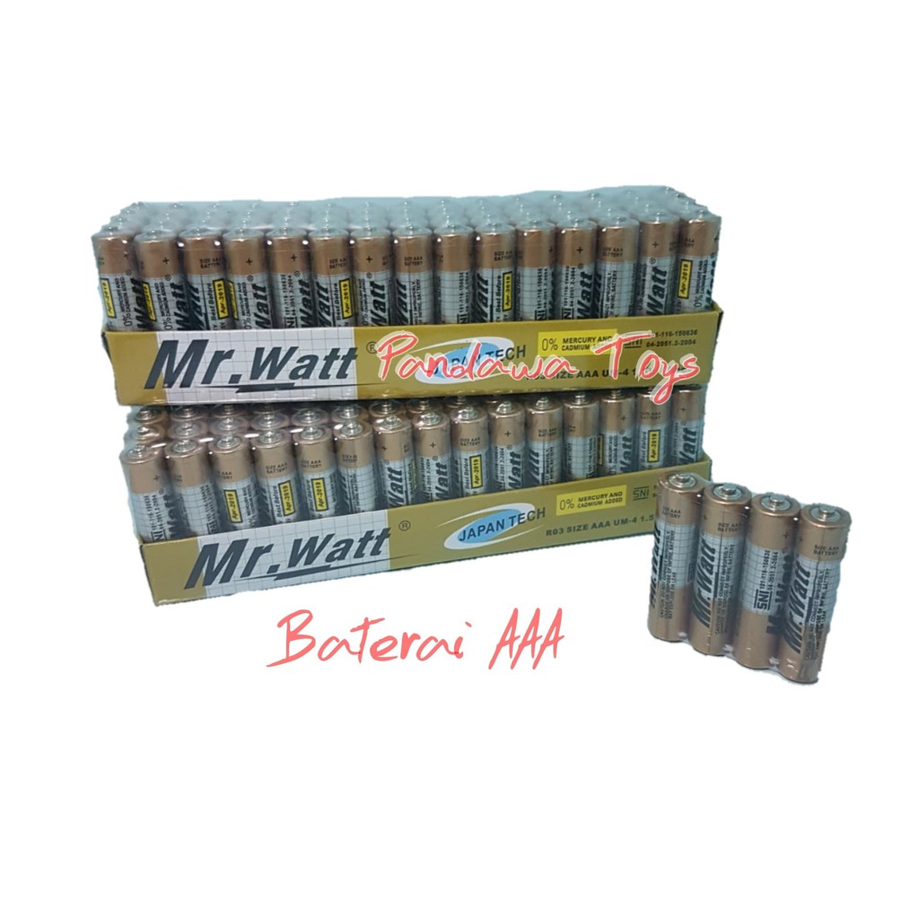 Baterai AA Mr.Watt Japan Tech Per Set Harga Murah 1pak isi 4pcs