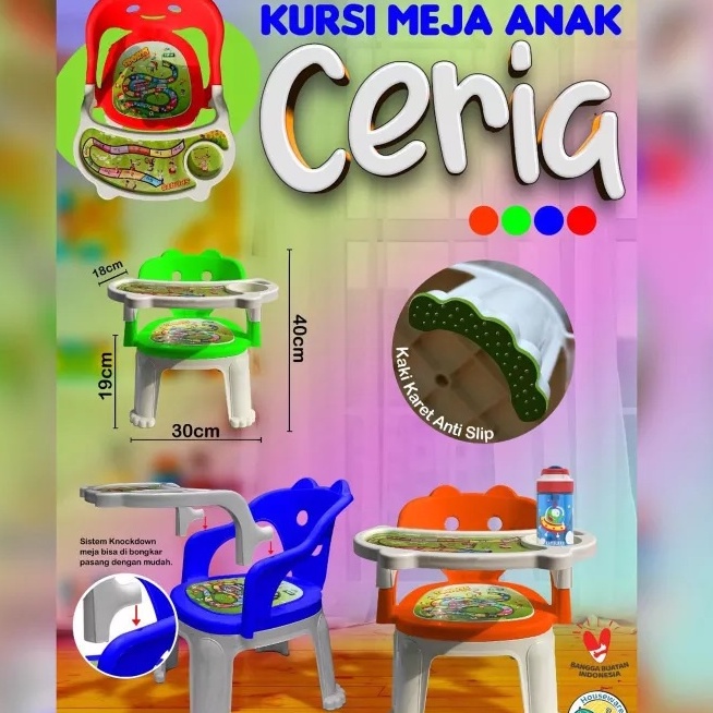 Meja Kursi Ceria Kursi makan bayi/kursi meja makan anak/kursi ceria Kursi Meja Ceria Kursi Anak Kursi Belajar Bangku Belajar Bangku Anak Minimalis