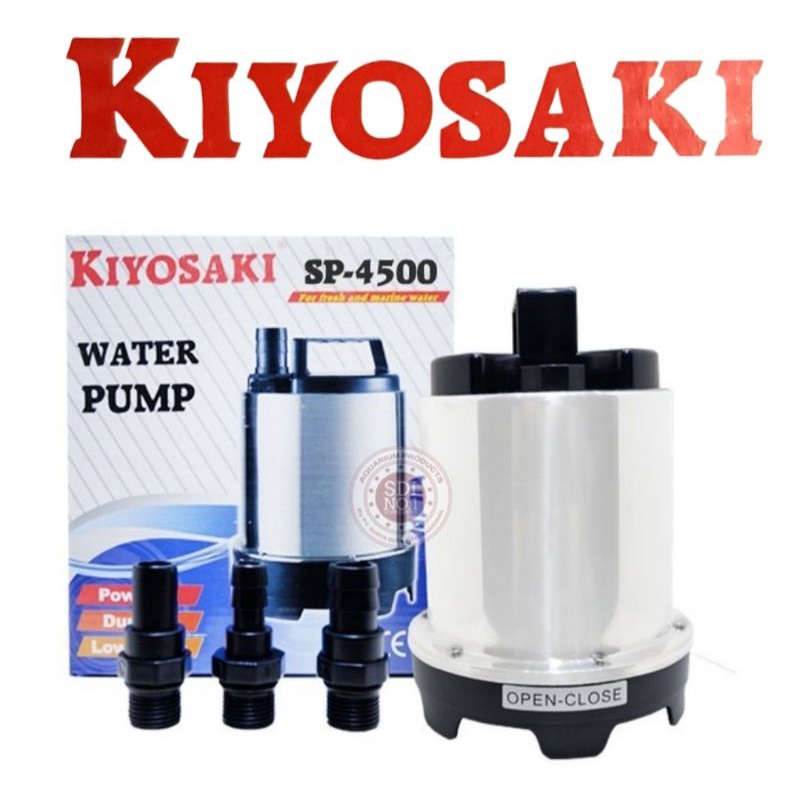 Kiyosaki wp 4500 stainless pompa kolam ikan water pump air terjun body besi tenaga super kencang