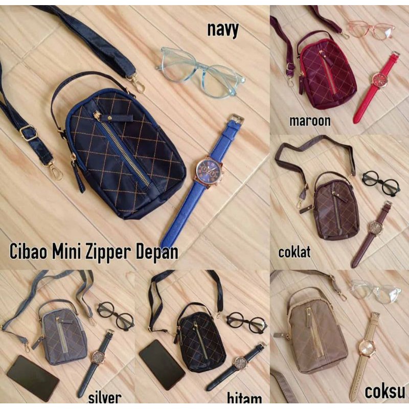 cibao mini zipper depan