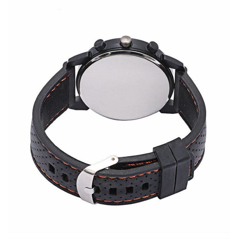 Jam Tangan Quartz Dial Besar Strap Silikon/Jam Tangan Pria Quartz Analog Terbaru Import