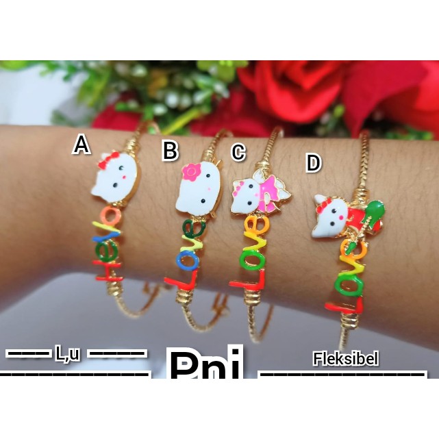 Gelang Anak Hello Kitty fleksibel (COD)