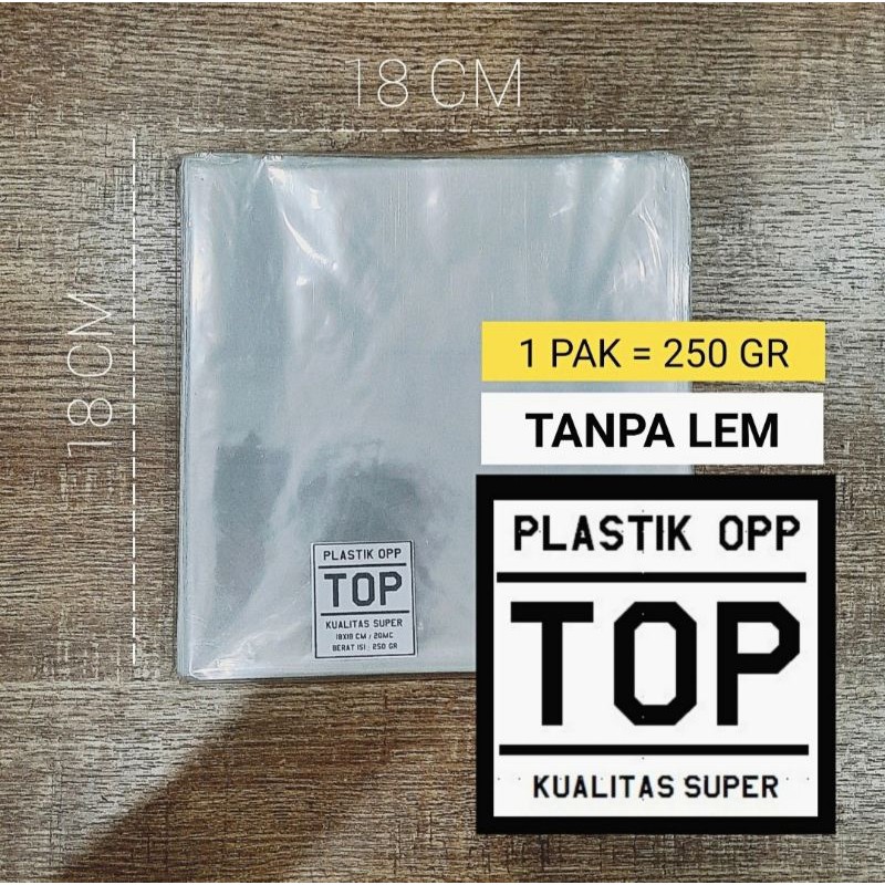 Plastik OPP TOP kiloan kantong polos tanpa lem murah