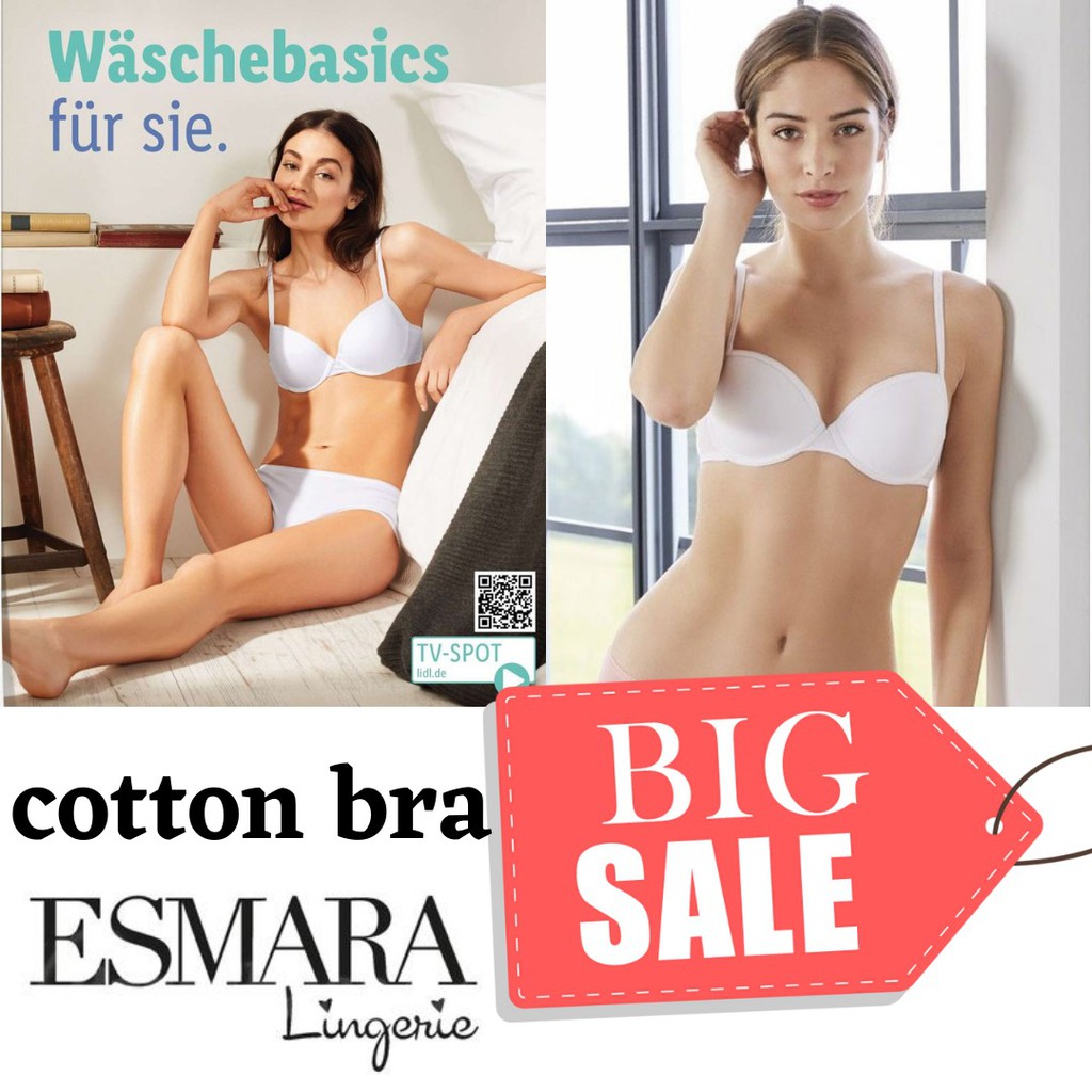 ESMARA COTTON BRA 38B & 38C ONLY bh Putih  pakain dalam wanita // sisa ekspor