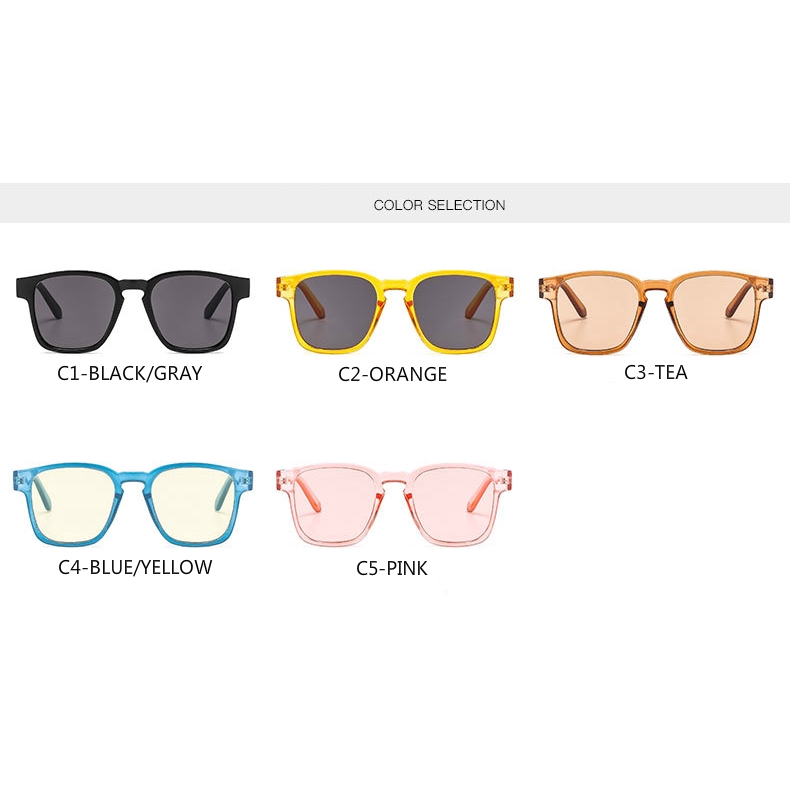 European and American fashion box personality trend men and women sunglasses