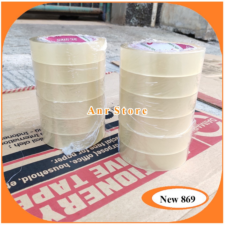 Lakban Bening Daimaru Tape Asli Isolasi Transparan Ukuran 48mm