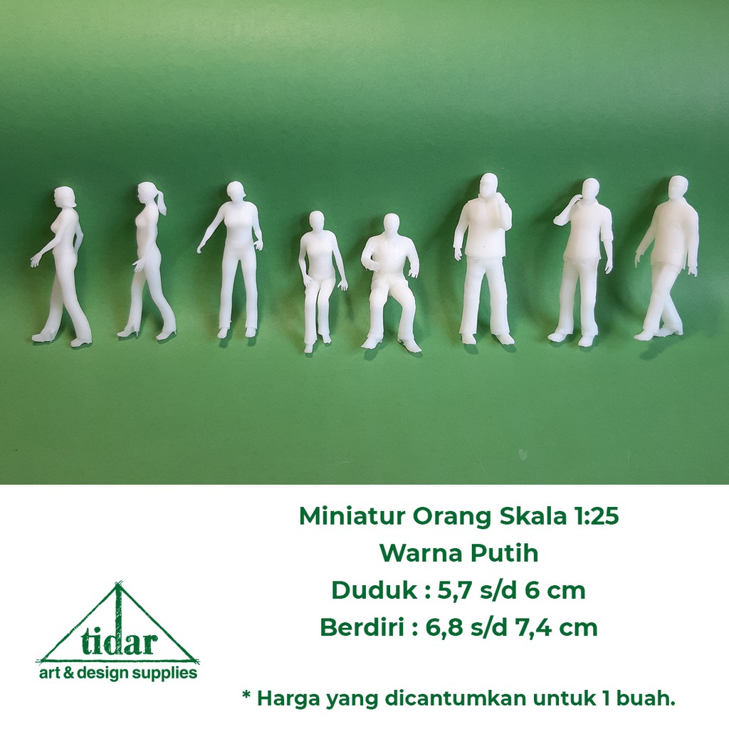 

[MR] YS - Miniatur Manusia Skala 1:25 - Figure - Maket Orang Warna Putih